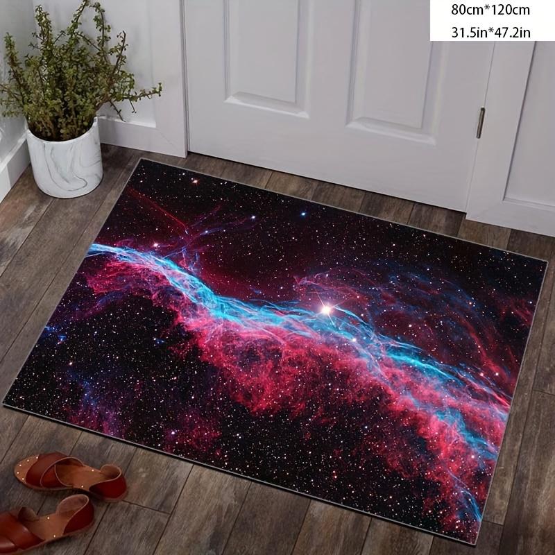 Galaxy-Inspired Geometric Area Rug with Backing Modern Carpet for Home Office Decor Floor Mat for Living Room Bedroom Dining