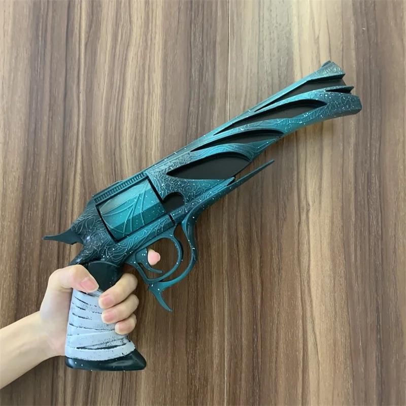 Cosplay Golden Guns Laser Rifle Revolver Prop Weapons Model Gun No Shotting Safety PU Rubber Halloween Gift