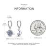 Stars Moon Sun Stud Earrings 925 Silver Hoop Earring Zircon For Women Making Jewelry Gift For Girl Women
