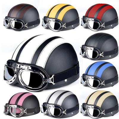 Specialized Motorcycle Electric Vehicle Harley Half Helmet Leather Helmet For Men And Women Helmet Riding Characteristic Safety Helmet