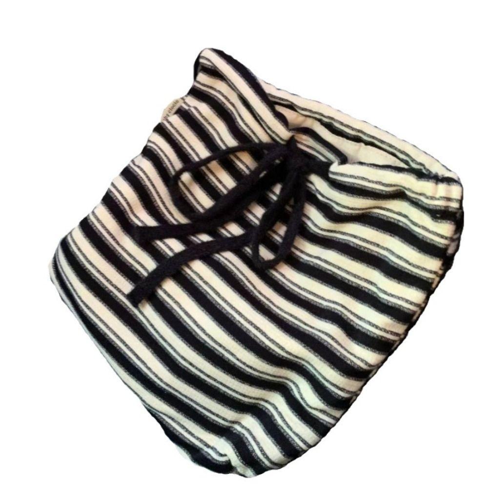 

Простой полосатый рюкзак для отдыха, школьная сумка, модный рюкзак на шнурке, для девочек чёрный/белый