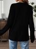 2025 Autumn/Winter Women's Solid Color Button Loose Long Sleeve T-Shirt