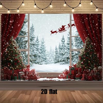 1 Stück Realistische Weihnachten Winter Dekoration Hintergrund Winter Kulisse Dekorationen Für Fotostudio Fotokabine Weihnachten Party