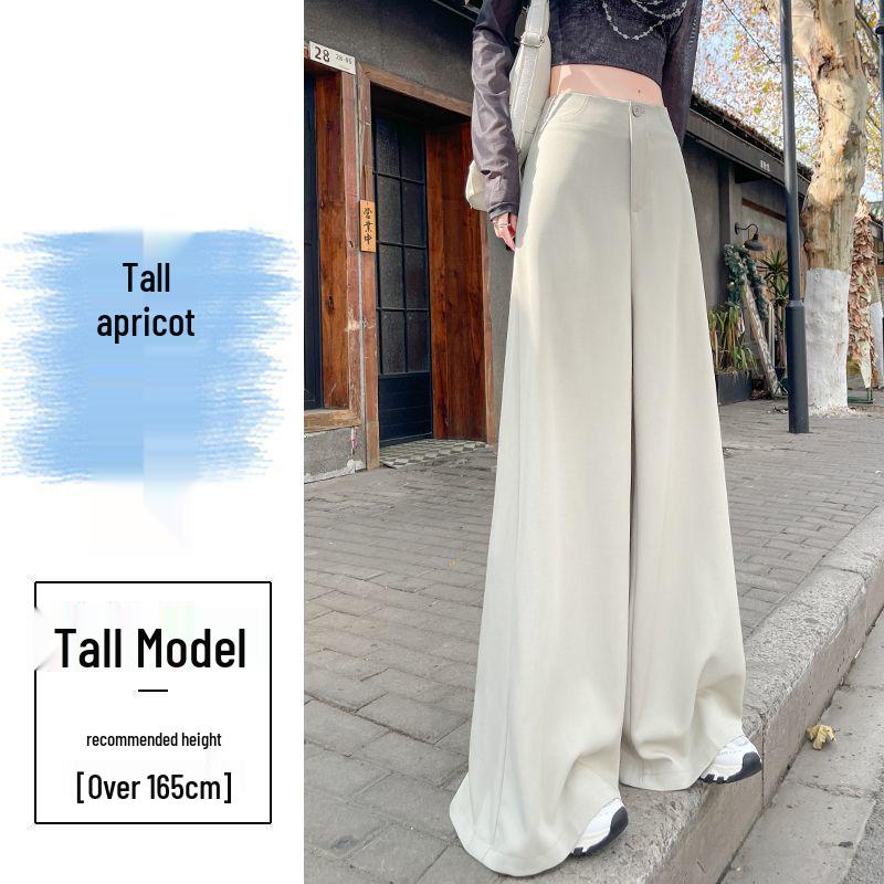 Women's 2026 Spring/Summer Wide-Leg High-Waisted Drape Straight Pants