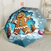Merry Christmas Wreath Automatic Umbrella with 8-Rib Lightweight All-Season Travel Fashion Lovers Luxury Gift for Birthday Christmas Wedding