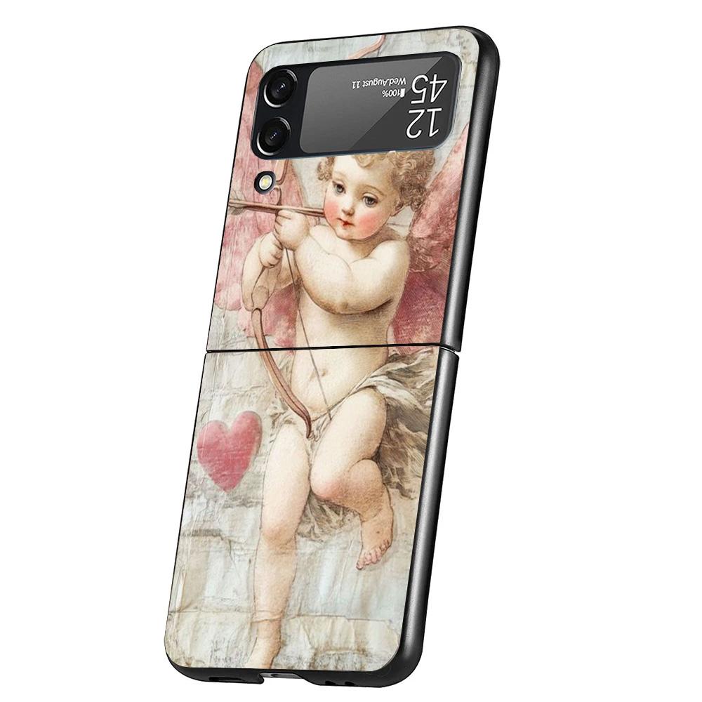 

Bible Angel Cover Phone Case For Samsung Galaxy Z Flip 7 6 5 4 3 5G Flip7 Flip6 Flip5 Flip4 Flip3 Black Fundas Shell Samsung Z Flip