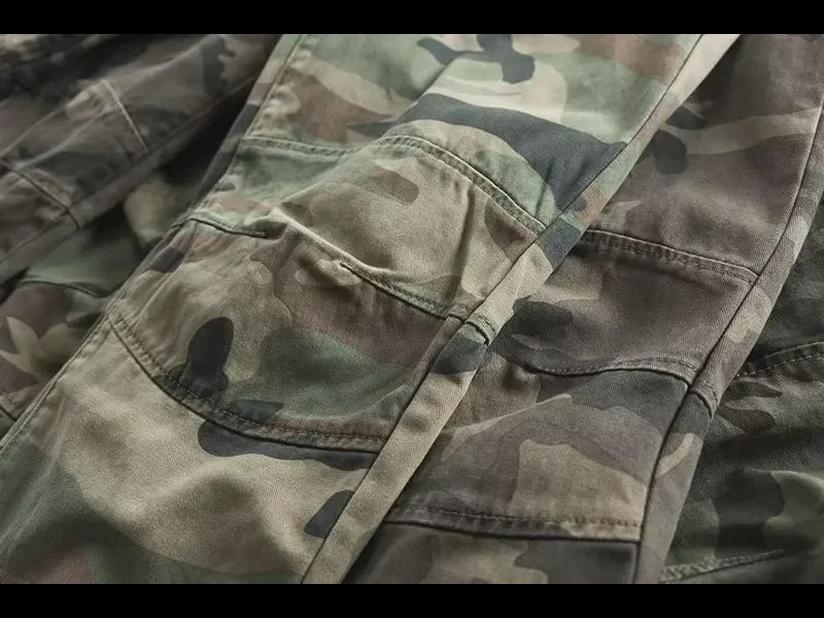 2023 Men's Fashion Camouflage Cropped Overalls: Spring/Summer Nine-Point Skinny Pants