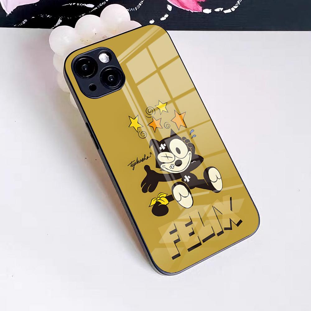 Felix The Cat Phone Case For IPhone 17 Pro Max 16 15 14 Pro Max 13 11 X Xs Xr 8 7Plus Glass Cover