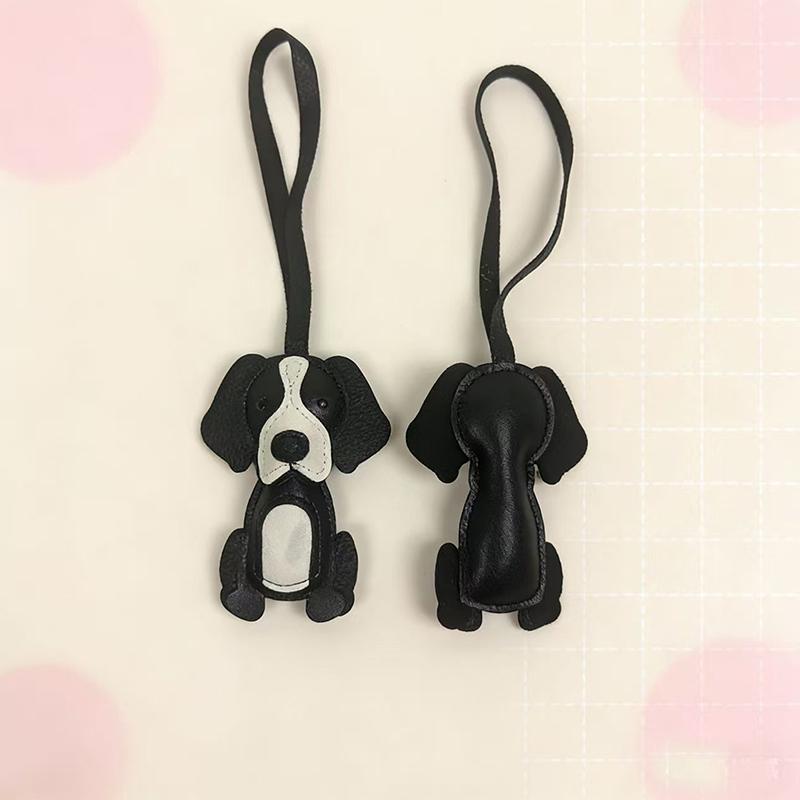 Cute Bichon Frise Labrador Retriever Dog Charms Cute Diy Lanyard Leather Dog Bag Charms