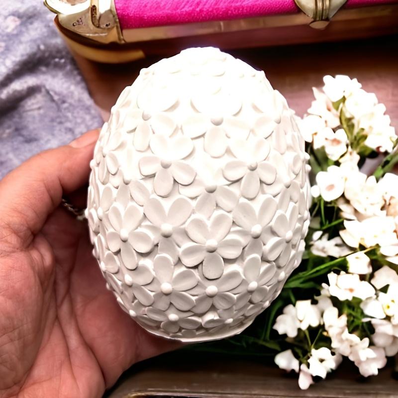 Flower Egg Silicone Casting Mold Individually or As A Set Candle Mould Concrete Plaster Jesmonite Easter Decoration Eggs DIY Craft
