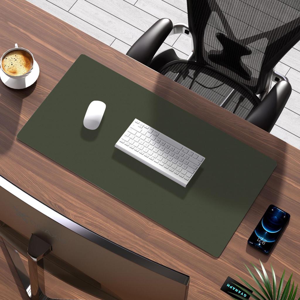 Extra Große beidseitige Leder-Schreibtischmatte und Mauspadd