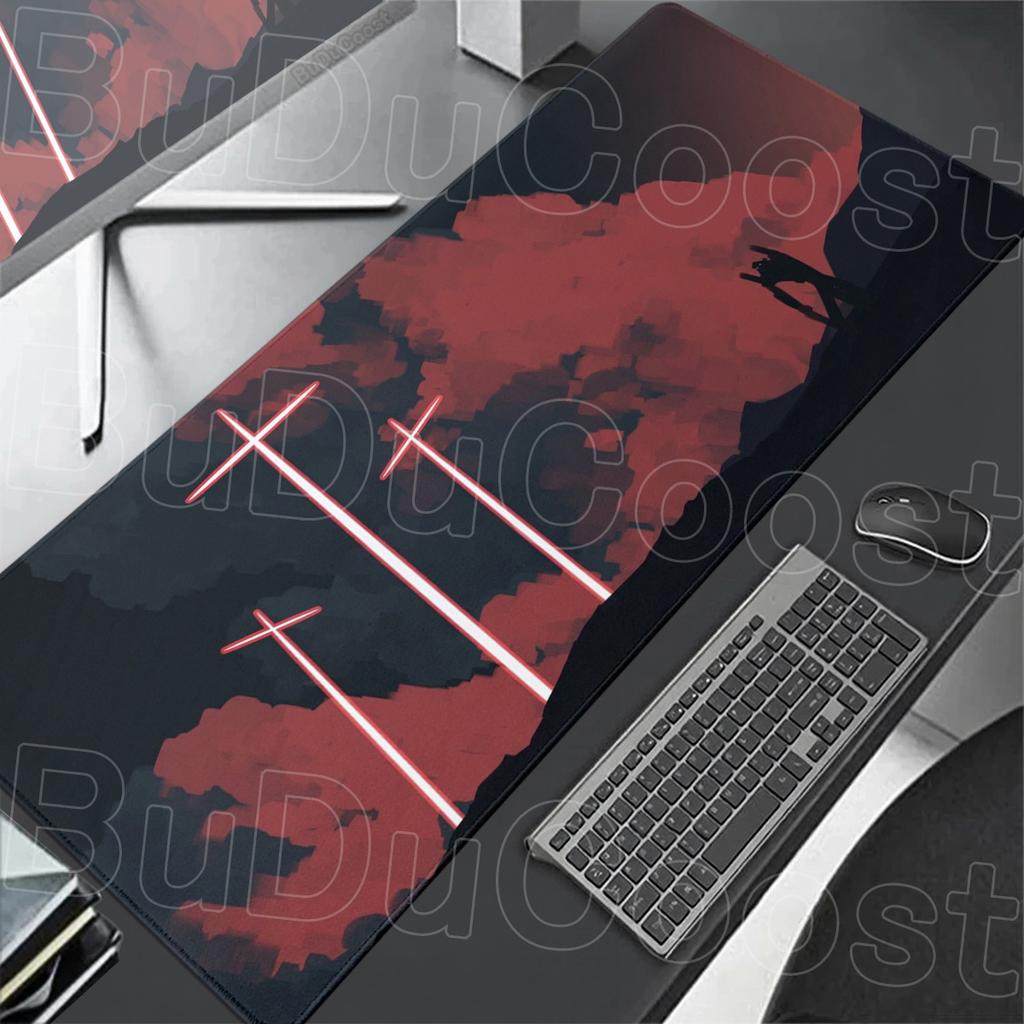 Large Computer Anime Mousepad Evangelion Laptop Office Extend Table Pad XXL E-Sports Stitch Edge Gamer Keyboard Mat for LOL CSGO