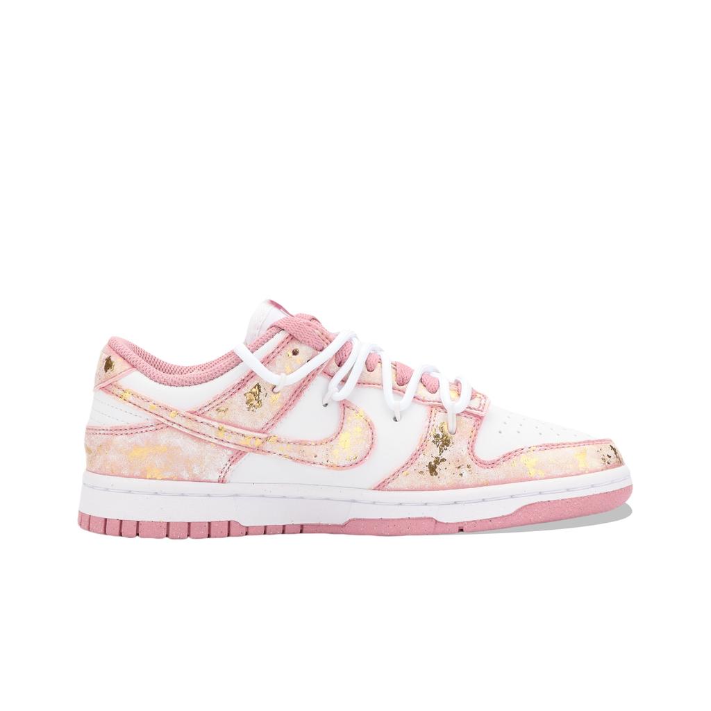 Nike Dunk Aphrodite's Kiss Abrasion Resistant Low Top Skateboard Shoes Unisex Pink Gold DD1873-112(Team1390-)