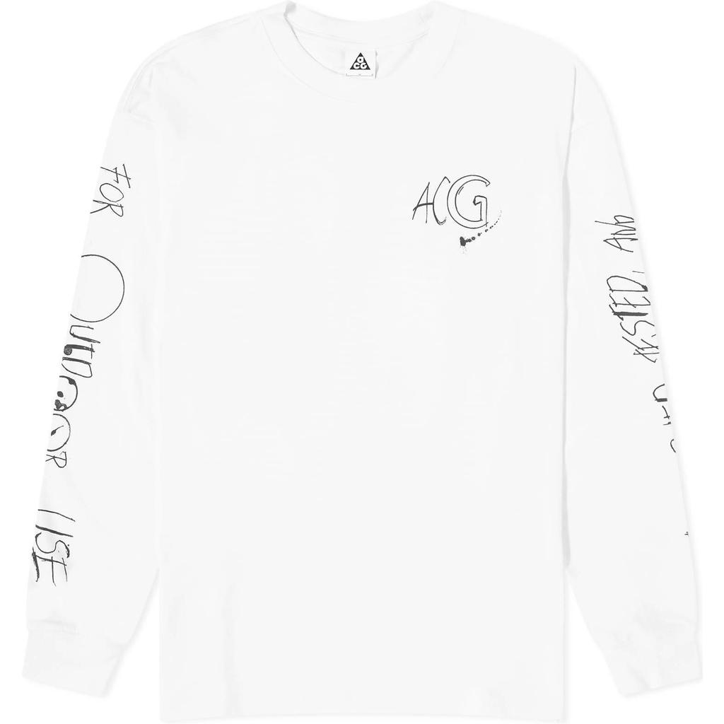 Nike ACG Series Logo Print Comfortable Crew Neck Sweatshirt Men Tops White FJ2135-121