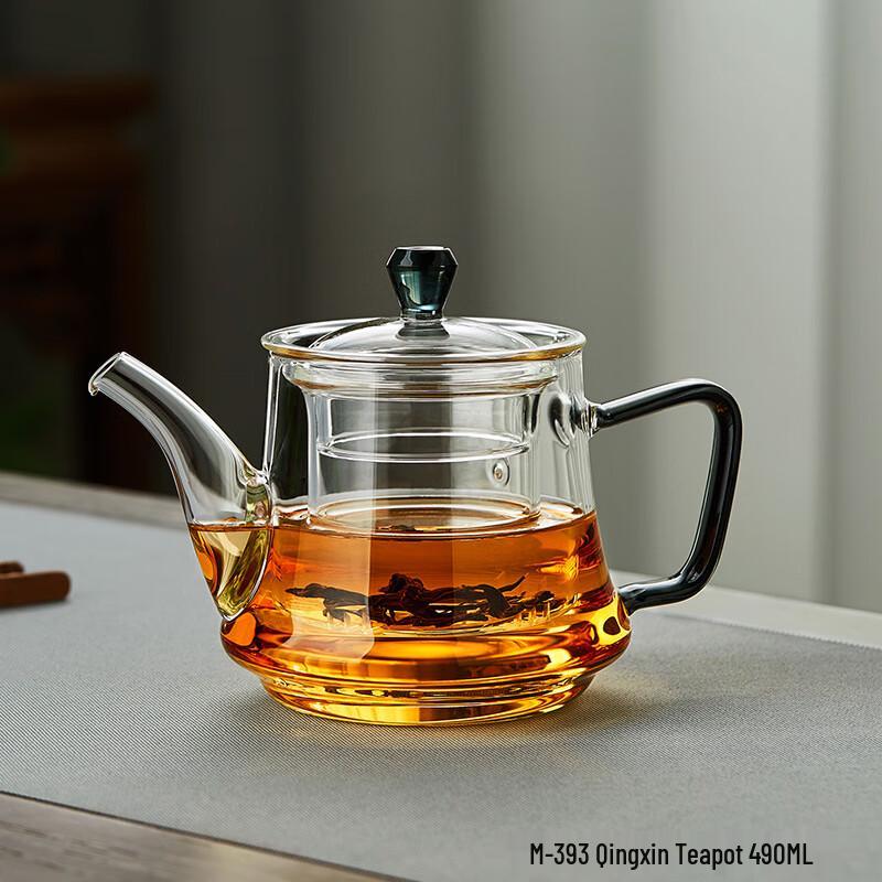 Glass Teapot with Infuser for Stovetop & Brewing