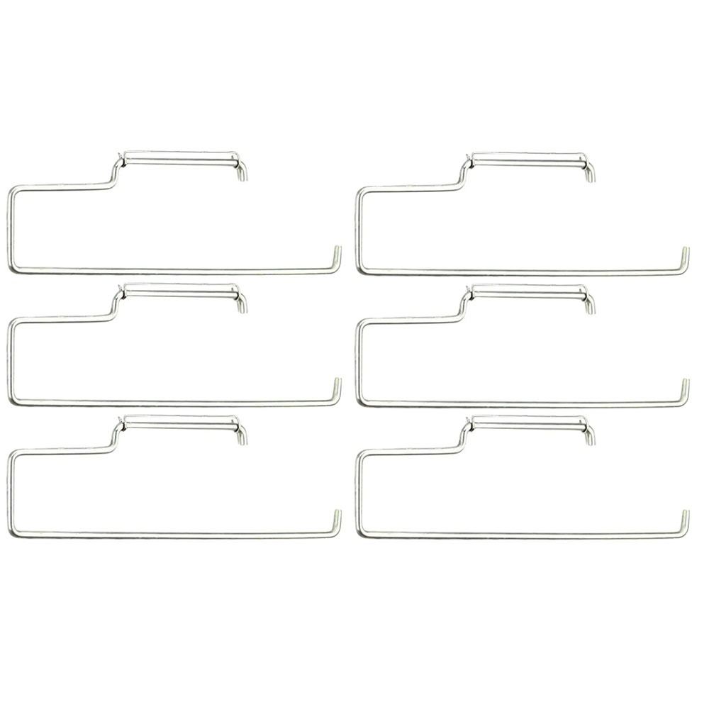 1Pcs Peg Board Pegboard Paper Towel Holder for Workbench Paper Towels Metal Pegboard Hook Kitchen Laundry Room Accessory Silver