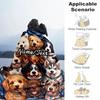 1PC Custom Name Puppy Portrait Collage flannel blanket versatile,all-season throw suitable for the living room,bedroom,camping,travel,and gift