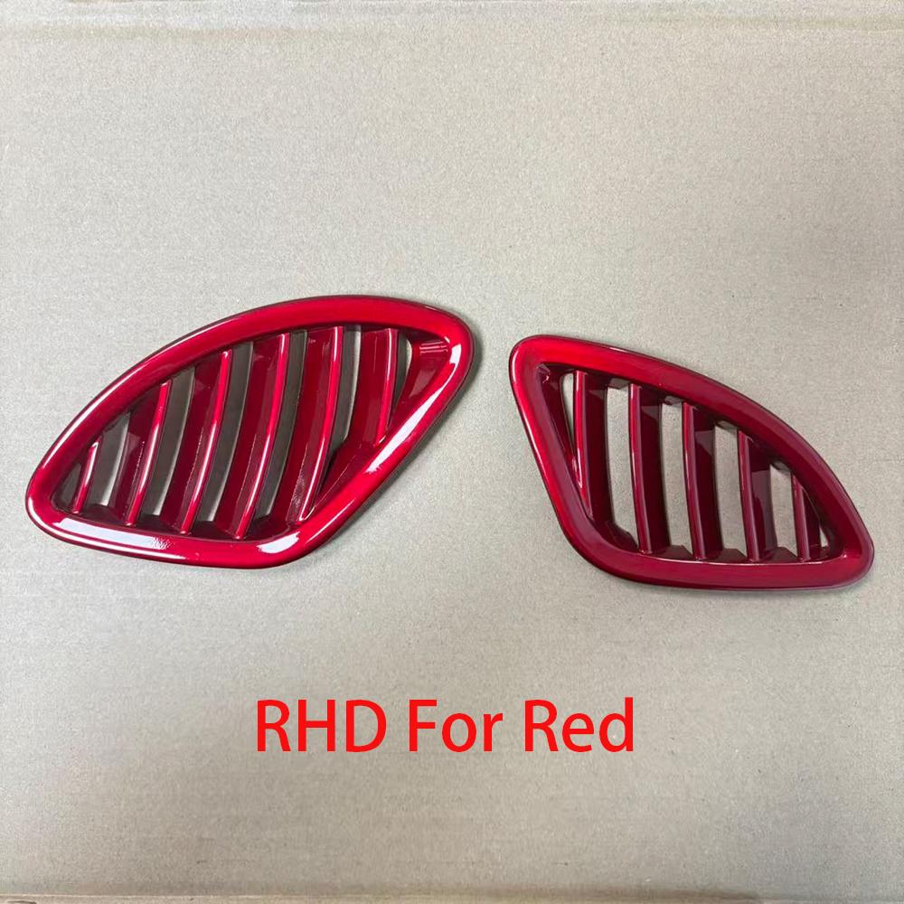 For Kia Stinger 2018- Carbon Fiber Dashboard Upper Air Outlet Cover Air Conditional Defrost Vent Grill Trim Frame LHD/RHD