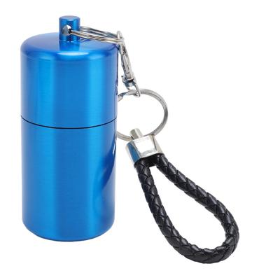Metal Storage Tube Bottle Container with Lid Keychain Airtight Aluminum Water Proof for Outdoor