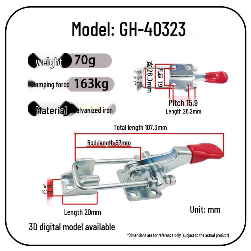 40323 Quick Latch Clamp for Industrial Fixtures and Mechanical Equipment