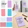 Magnetic Stick Notes Erasable Silicone Memo Note, Reusable Write On Tag with Hole Marker, Wipeable Notebook for Office School, Pocket Size Notepad