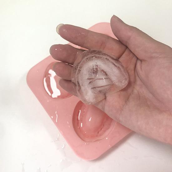 Silicone Ice Mold DIY Funny Gift Pink 4 Hole Tooth-shaped Ice Making Tray Kitchen Supplies