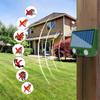 Solar Powered IP66 Waterproof Animal Repellent Device with 500mAh Rechargeable Battery for Outdoor Garden Lawn Pest Control
