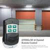 Metal Push Button Garage Door Remote Controller 433MHZ Gate Opener Remote Universal 4 Buttons Garage Door Opener Transmitter