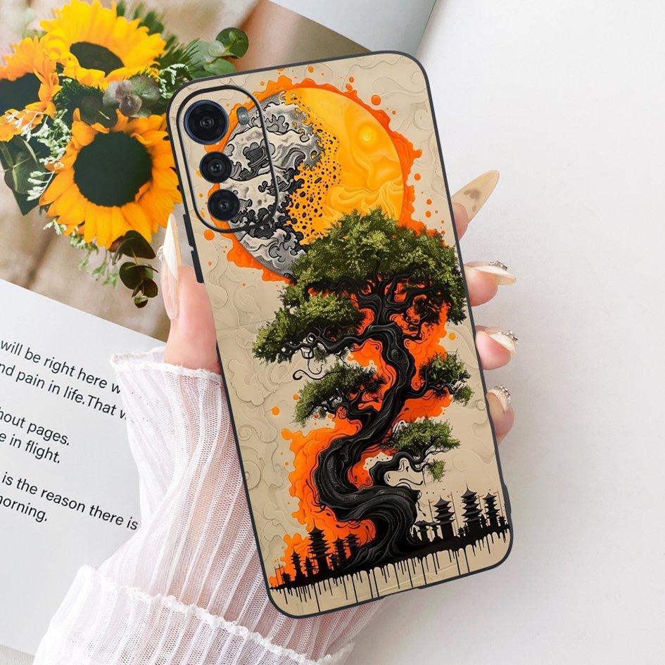 Silicone Case For Motorola Moto E32 E32s Cover Fashion Cartoon Dragon Painted Fundas Soft TPU Bumper For MotoE32 MotoE32s Casing