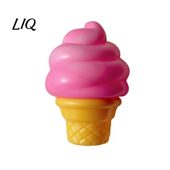 Beruhigendes Handspielzeug Transparenter Zitronen-Quetschspielzeug, Stressabbau Qualle Eiscreme Weicher Klarer Würfel Sensorisch für Kinder Erwachsene Linderer