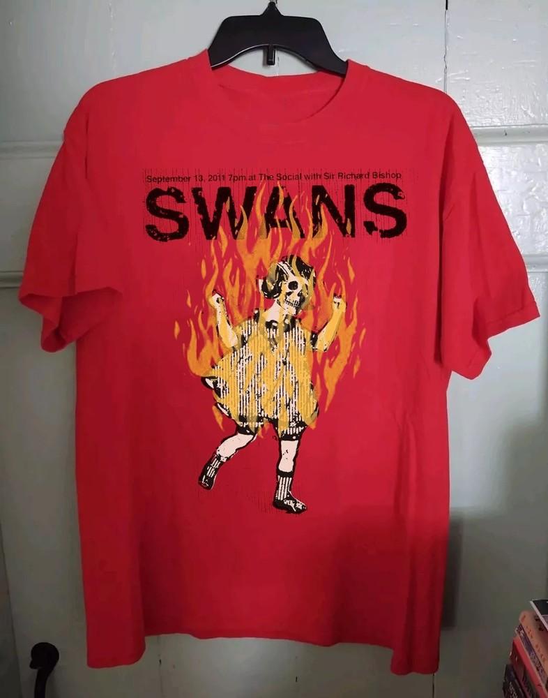 

VTG Swans Band Cotton Red Shirt Unisex Concert S to 5XL SG402 Unisex T-Shirt XXXXL