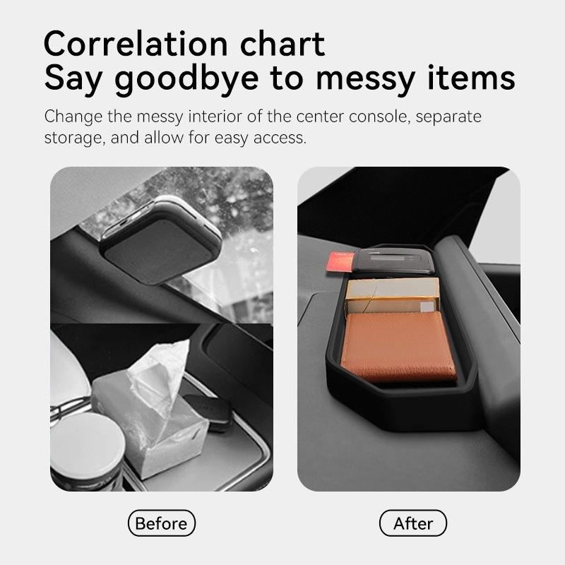 For Kia EV9 2025 2025 Car Central Control Screen Rear Storage Box Car Interior Accessories Dashboard Storage Tray