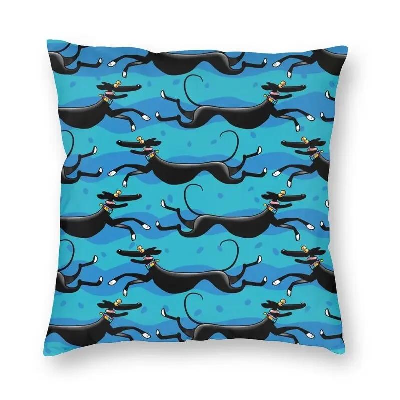 Nordic Style Greyhound Throw Pillow Case Home Decorative Custom Square Whippet Sihthound Dog Cushion Cover 45x45 Pillowcover
