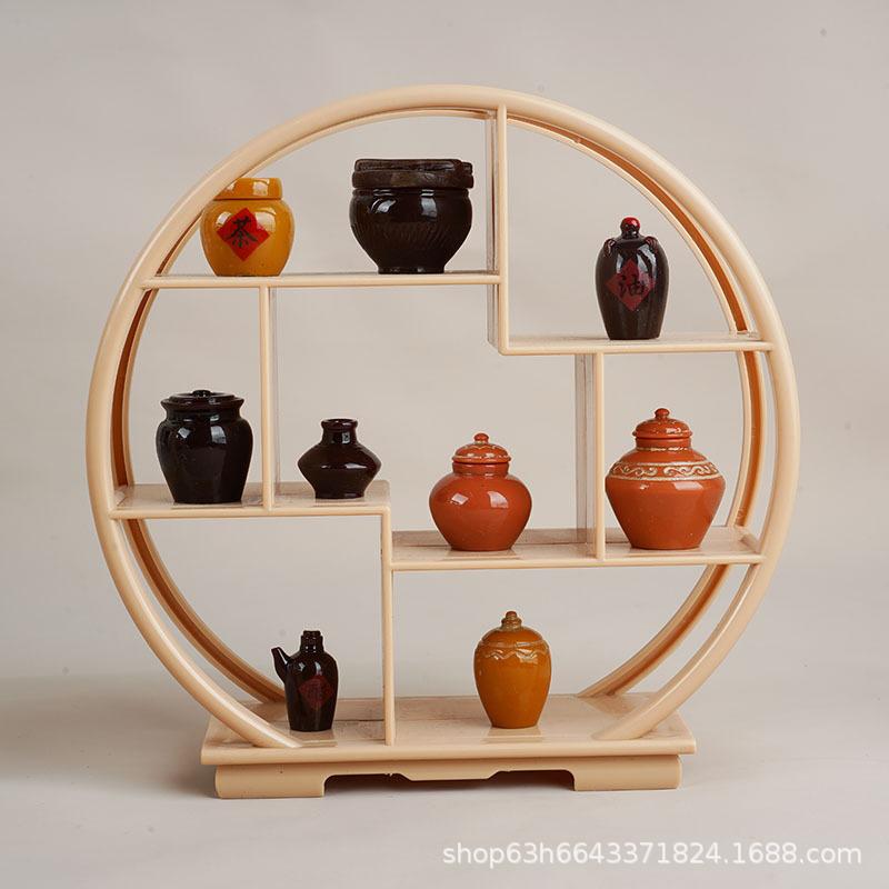 Simulation Retro Mini Bogu Frame Vase Playing House Doll House Children'S Miniature Model Ornament Toy