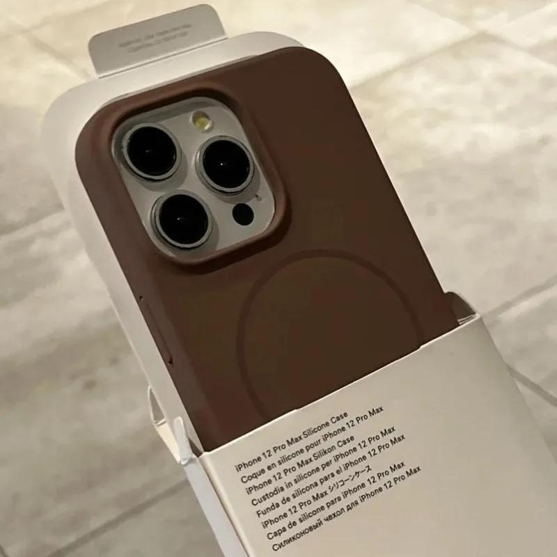 Luxury Liquid Silicone Case For iPhone 17 Pro 16 15 14 13 12 Pro Max 11 for Magsafe Magnetic Wireless Charging Shockproof Capa
