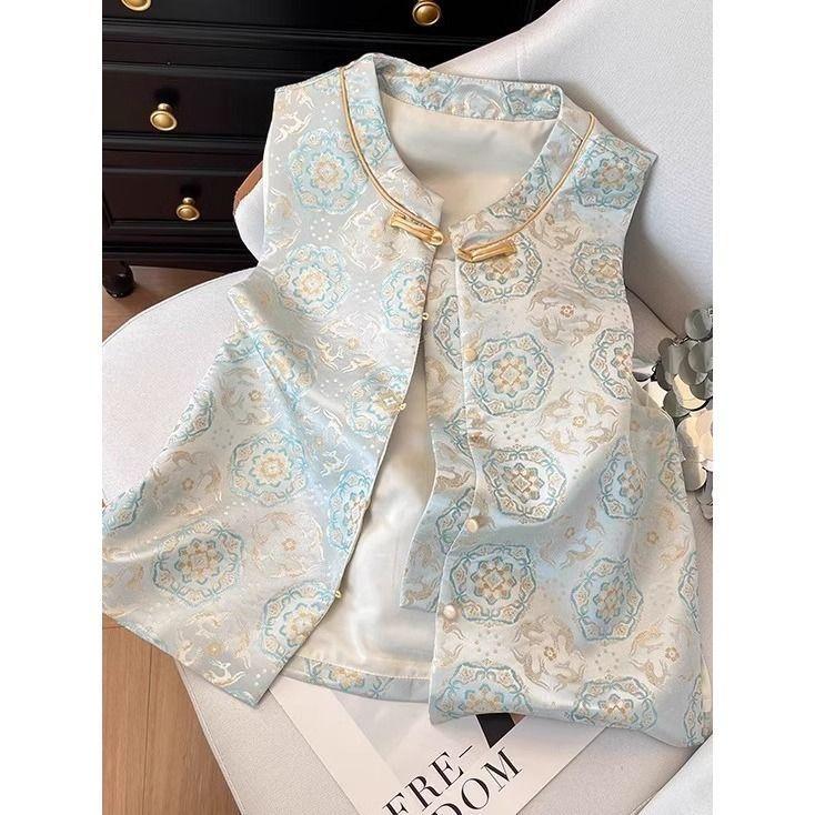 

Синий жилет женский ежегодный безрукавный жилет тонкий ранняя весна верхняя одежда имитация высокого класса 3XL (recommended 138-75kg)