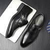 Men's Pointed Toe Cowhide Leather Shoes: Genuine Casual & Business Formal, British Style - Black/Brown, 2025.