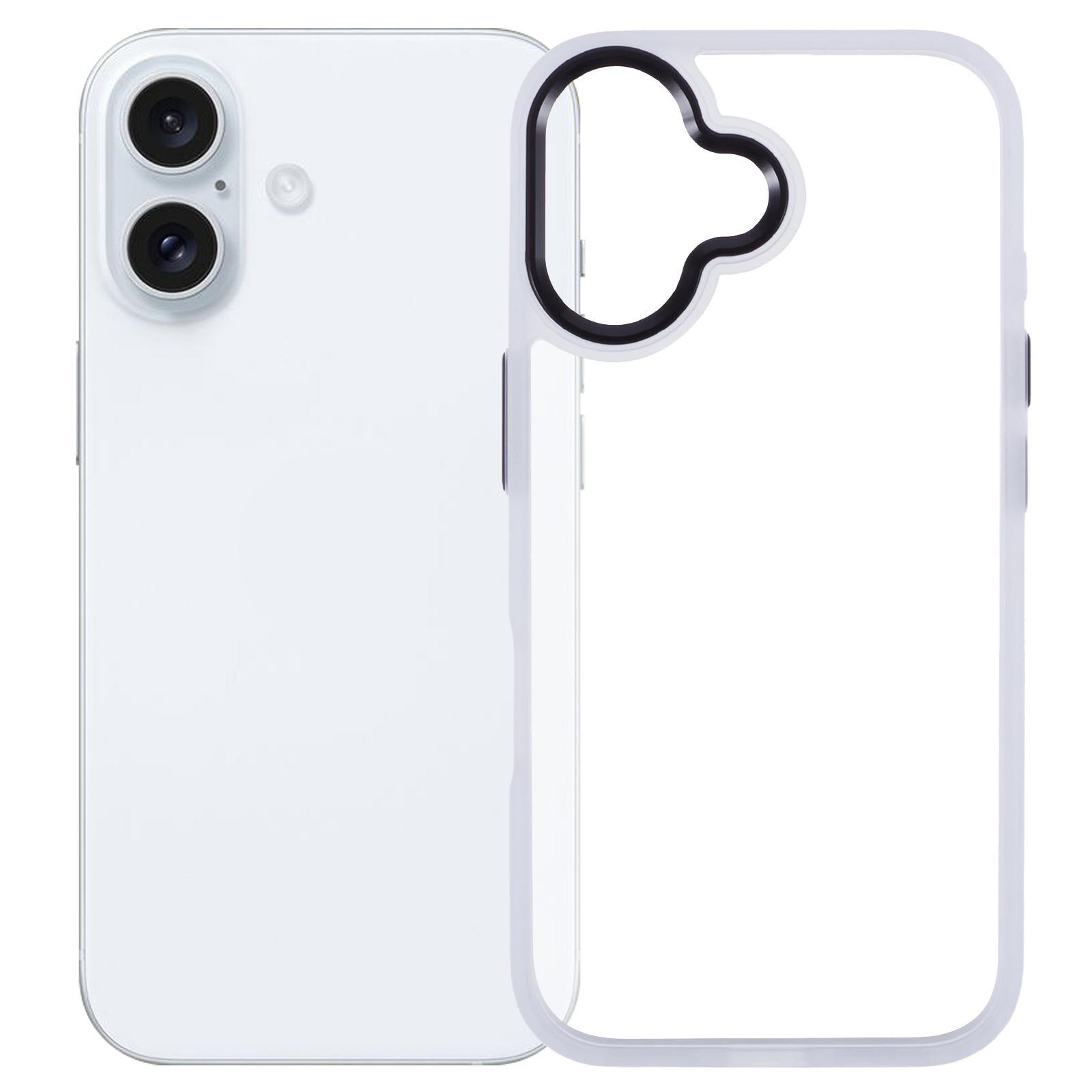 

For iPhone 16 Plus Cell Phone Case Clear Back Drop Protection PC+TPU Cover D