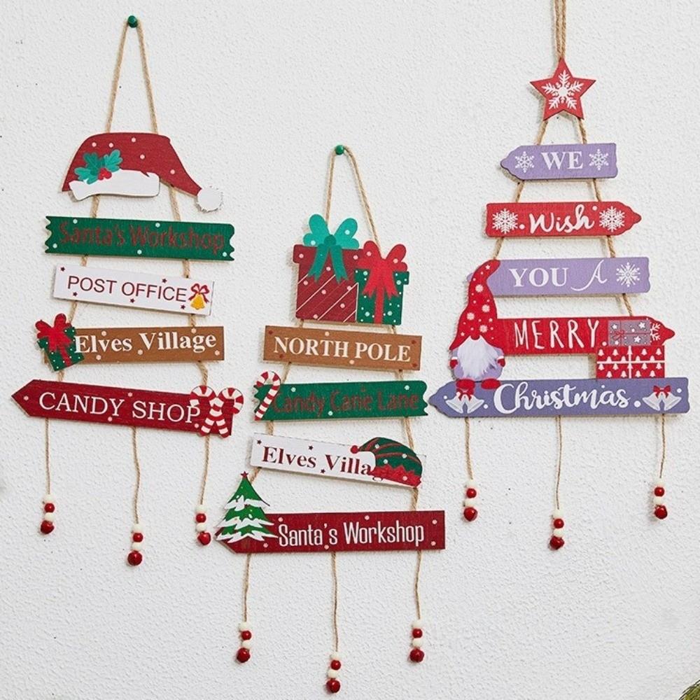 Christmas Hanging Pendant Wooden Wall Ornament 2025 New Door Pendant Home Decor