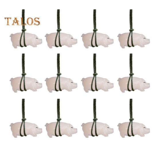 

3/6/12 шт. подвесных украшений, меняющих цвет, подвески в виде жареной свиньи для автомобиля со шнурком, легко подвешиваемые, милые, забавные подвески для зеркала заднего вида S 12pcs