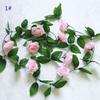 24m Silk Long Rose Fake Flower Ivy Vine Leaf Garland Wedding Party Home Decor