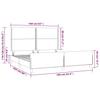 Bed Frame without Mattress Black 160 x 200 cm Fabric