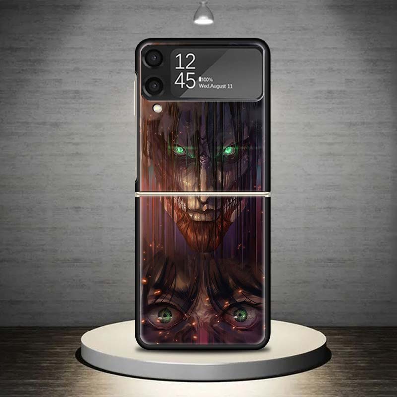 Attack-Titan Rumbling Phone Case For Samsung Galaxy Z Flip 7 6 5 4 3 5G Shockproof Cover Z Flip7 Flip6 ZFlip5 Flip3 Flip4 Luxury