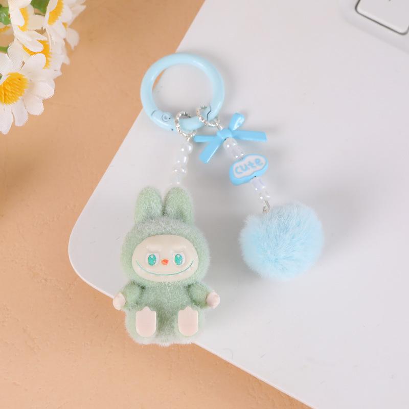 Flocking Mini Cartoon Couple Girlfriend Keychain Vinyl Super Cute Toy Pendant Cute Pendant Bag Accessories