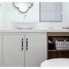 B97A-Multi-Size Brass Cabinet Handles- Black Embossed Drawer Pulls Modern Simplicity Design
