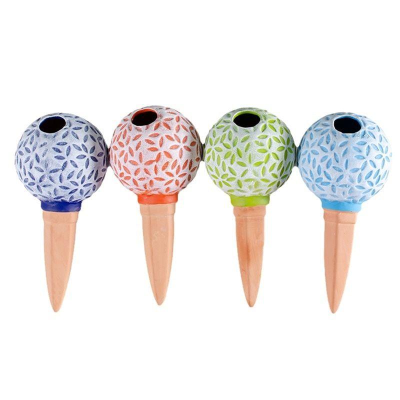 

Aug. 4Pcs Self-Watering Spikes Baseball Shape Automatic Drip Irrigation System Water Dripper Device For Plants NONE