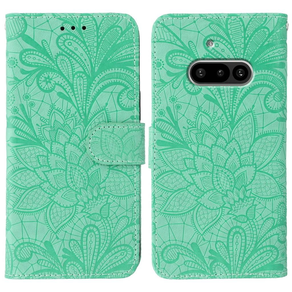 For Nothing Phone (3a) Case Lace Flowers PU Leather Flip Wallet Phone Cover