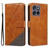 For Motorola Edge 50 Neo 5G/Moto S50 5G/Thinkphone 25 5G Case Leather Geometric Line Wallet Phone Cover with Wrist Strap