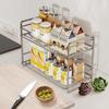 Modern 2-Tier Stainless Steel Countertop Spice Rack