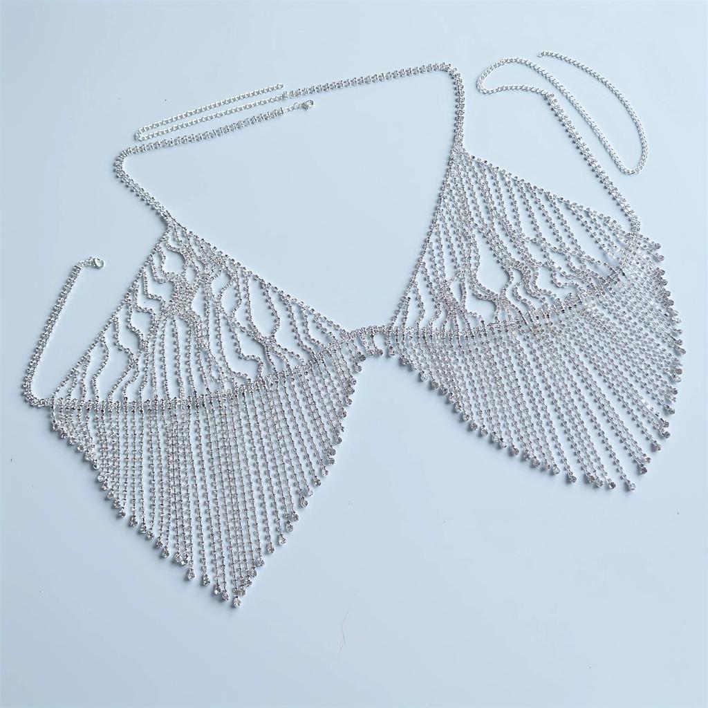 Beach Sexy Claw Chain Rhinestone Body Chain Sexy Bikini Rhinestone Chest Chain Waist Chain Accessories Women'S Body Chain
